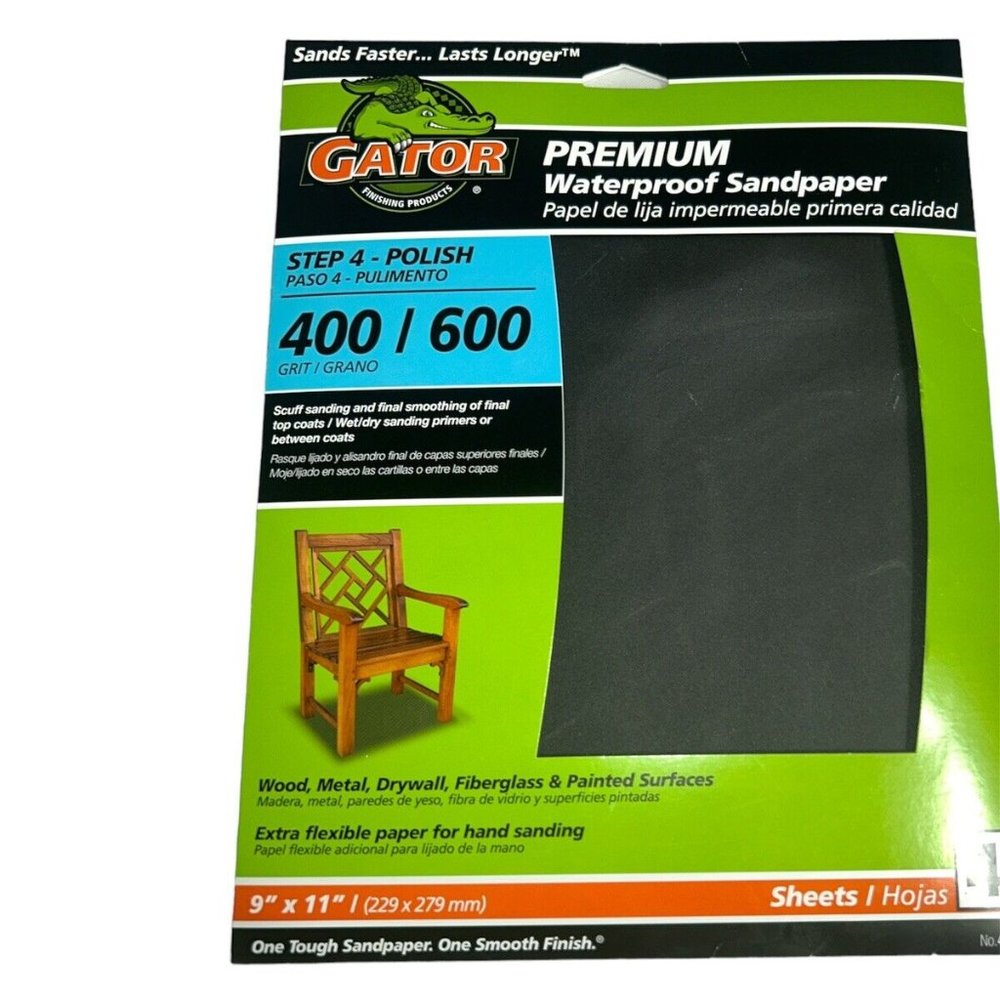 Gator Waterproof Sanding 400, 600 Grit 4- Pack